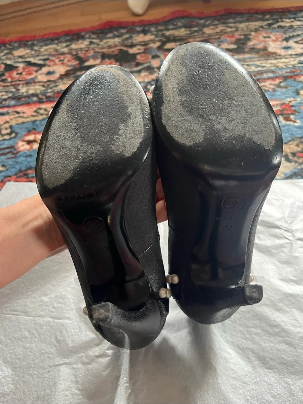 Chanel Pearl High Heel Pumps